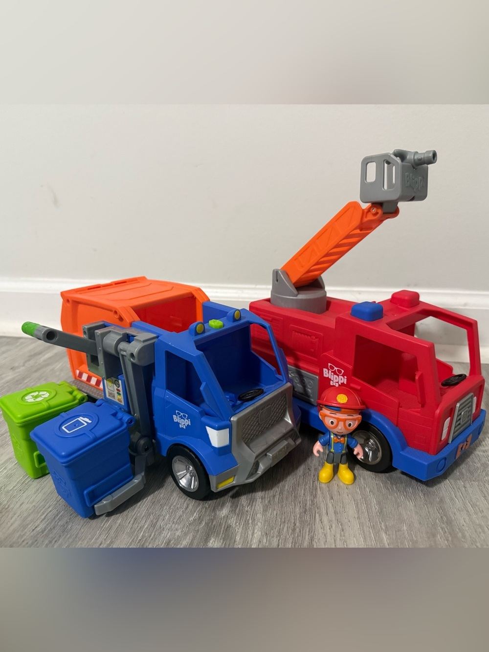 Blippi Firetruck & Garbage Truck Toy